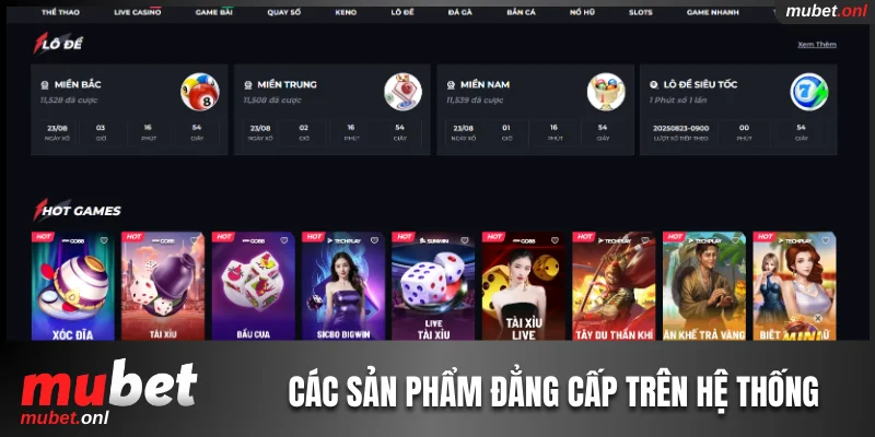 Một số sản phẩm đẳng cấp đang có trên hệ thống