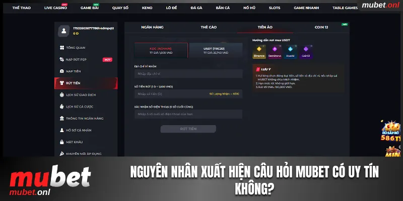 Nguyên nhân xuất hiện tin đồn Mubet có uy tín không