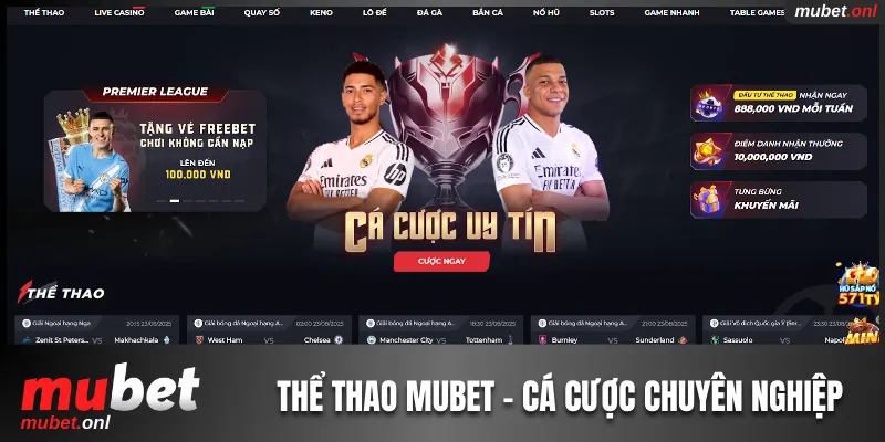 Thể thao Mubet - nền tảng cá cược hiện đại và chuyên nghiệp